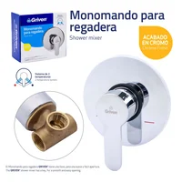 Mezclador Monocontrol P/ducha Redondo Acabado Cromo