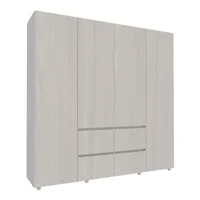 Closet Burdeos 200cm 200x200x50cm Blanco-gris Claro