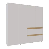 Closet Cora 200cm 200x200x49.8cm Blanco madera Natural