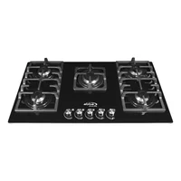 Estufa Vidrio Templado 5 Puestos 91x52 cm Gas Natural CG601-V5DN
