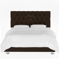 Combo base cama doble Elegant Balance 140x190 Café Ecocuero