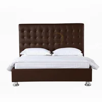 Combo base cama semidoble Elegant Essential 120x190 Café Ecocuero