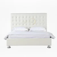 Combo base cama semidoble Elegant Essential 120x190 Blanco Ecocuero