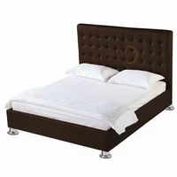 Combo base cama semidoble Elegant Essential 120x190 Café Microfibra