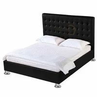 Combo base cama doble Elegant Essential 140x190 Negro Ecocuero