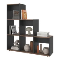 Biblioteca Escalera Petunia 1301x122.6x35 cm Wengue+avellana
