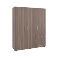 Closet Atenas Avellana/wengue+wengue 175x140x48 cm