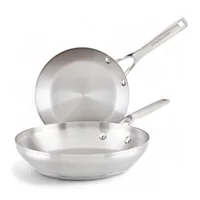 Set Sartenes 20 cm y 24 Cm Acero Inoxidable 3 Capas Inducción Kitchenaid