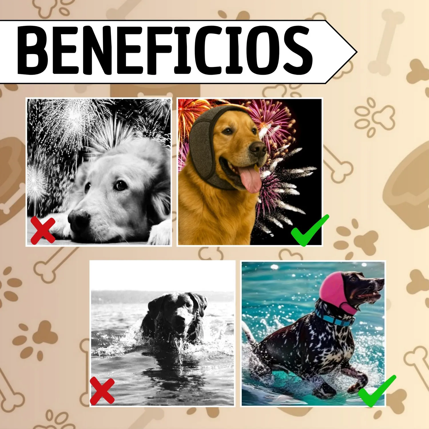 Protector Auditivo para Perros Ajustable Fucsia – Reducción de Ruido 3