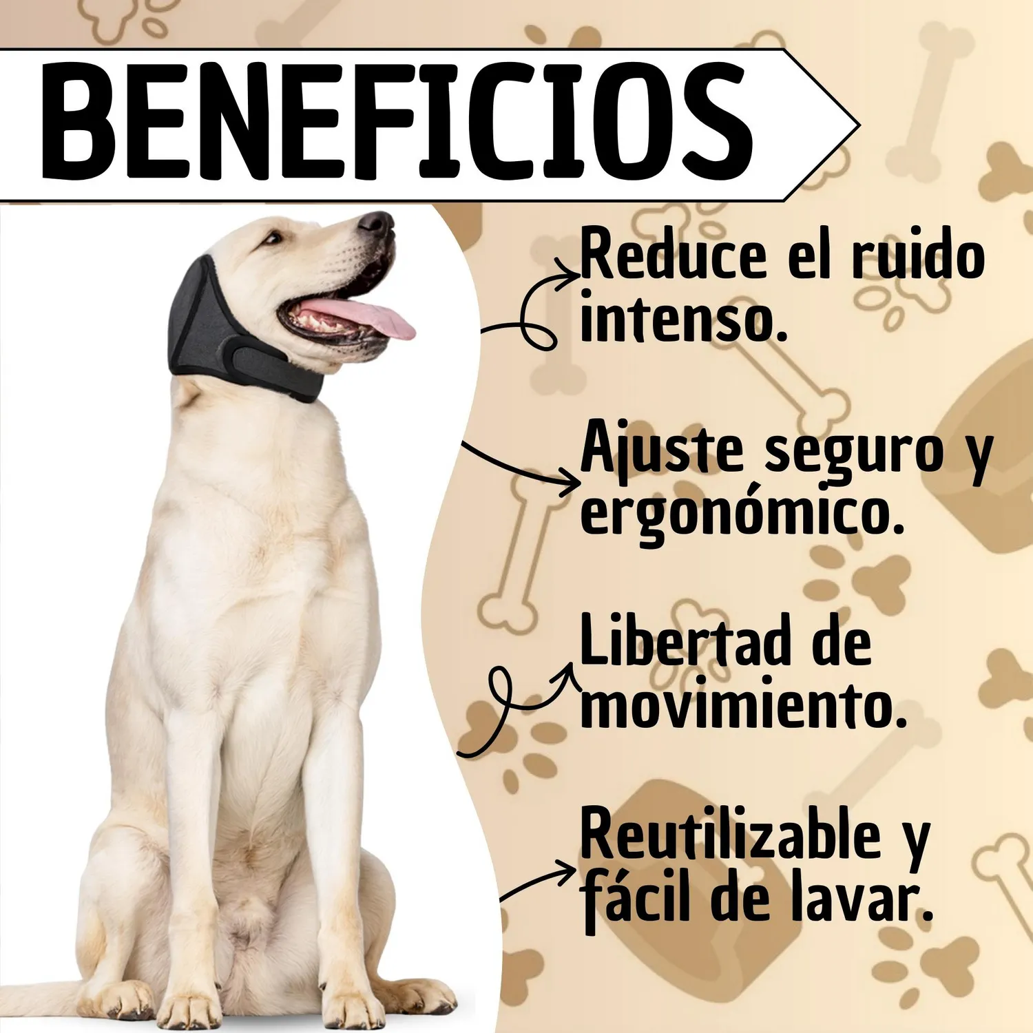 Protector Auditivo para Perros Ajustable Fucsia – Reducción de Ruido 5
