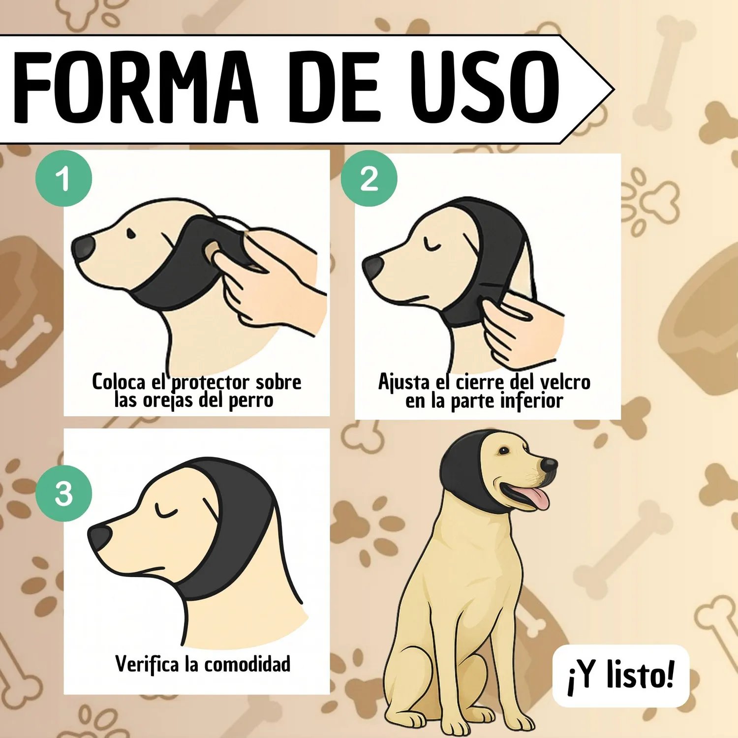 Protector Auditivo para Perros Ajustable Fucsia – Reducción de Ruido 8