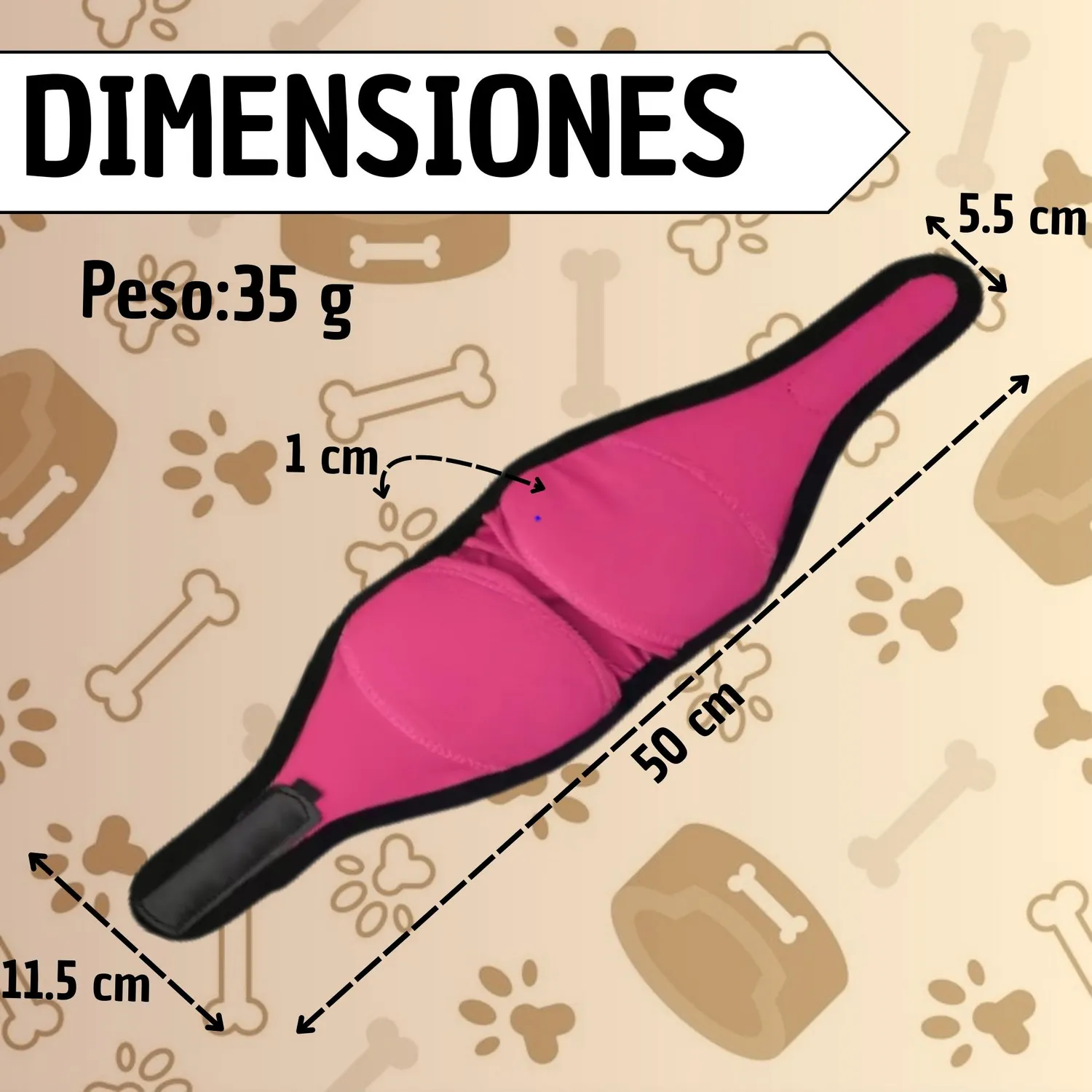 Protector Auditivo para Perros Ajustable Fucsia – Reducción de Ruido 9
