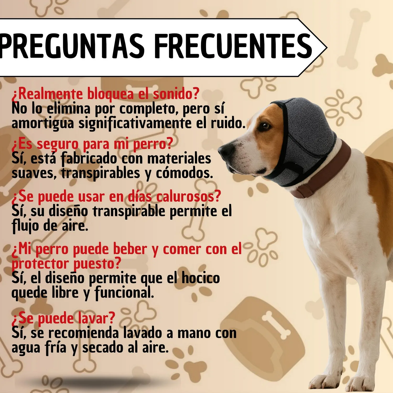 Protector Auditivo para Perros Ajustable Fucsia – Reducción de Ruido 10