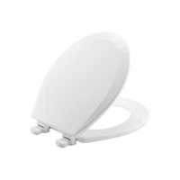 Asiento Redondo para Inodoro en Color Algodón Blanco con Limpieza Fácil