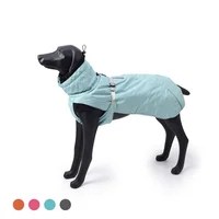 Chaqueta Impermeable Para Perro Con Forro Térmico Color Azul Talla L