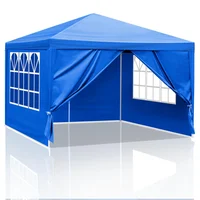 Toldo Plegable Para Exteriores Impermeable 3.05 M Azul Para Fiestas Y Eventos