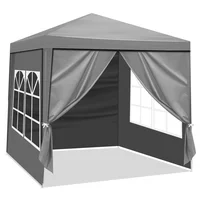 Toldo Plegable Para Exteriores 198cm x 198cm Blanco Con Cuatro Lados