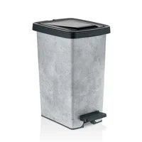 Caneca Plástica Pedal 15 Litros Color Marmol