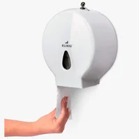 Dispensador de Papel Higiénico de 250 Metros de Longitud en Chapa Metálica Color Blanco Set X 4 Unidades