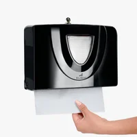 Dosificador de Toallas Tipo C o Z de Chapa Metalica en Color Negro Set X 12 Unidades