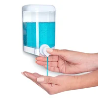 Dispensador de Jabón Gel Antibacterial o Shampoo de 600 ml en Color Blanco Set X 12 Unidades