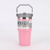 Botilo Con Asa Acero Inoxidable 600 ml Rosado