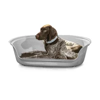 Cama para Mascotas Ovalada 78x56x22cm Grande Gris