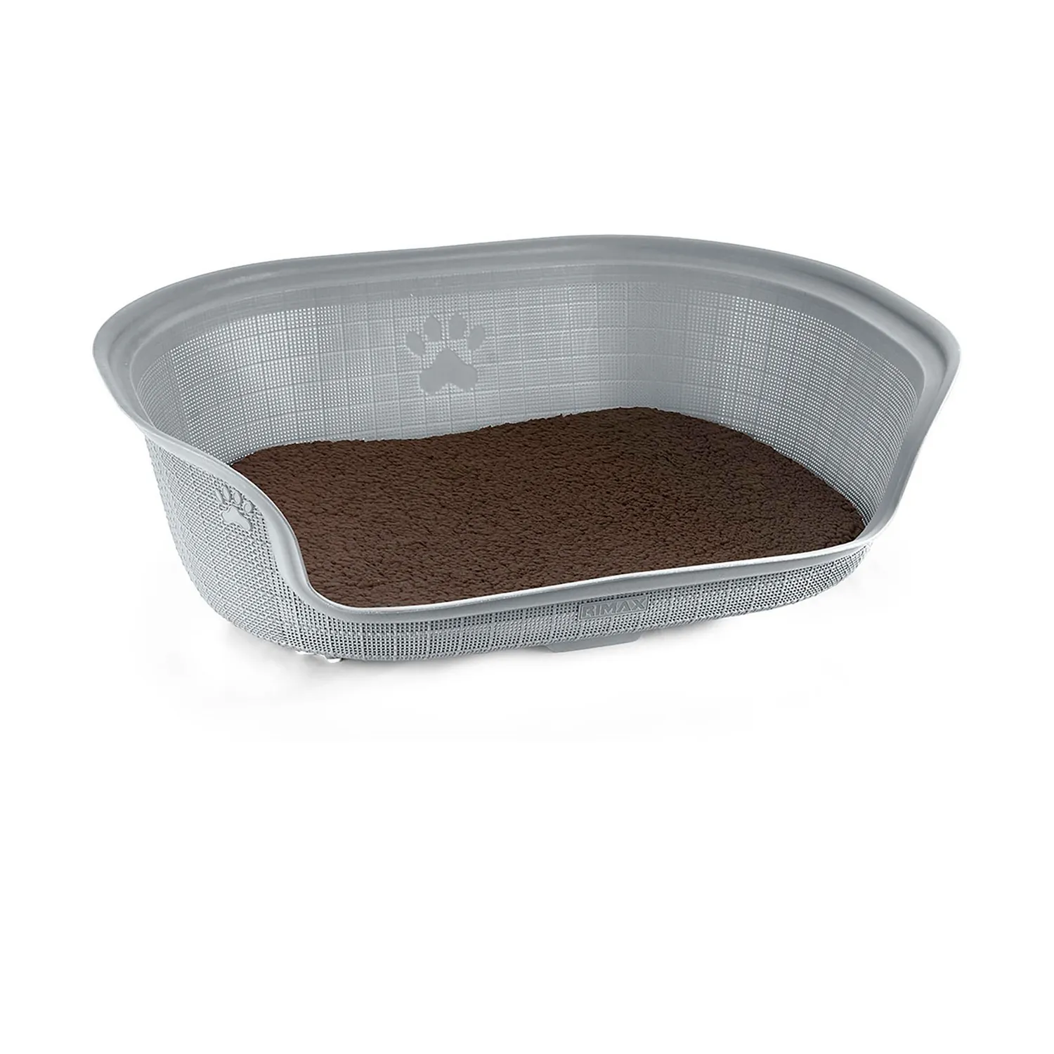 Cama para Mascotas Ovalada 78x56x22cm Grande Gris