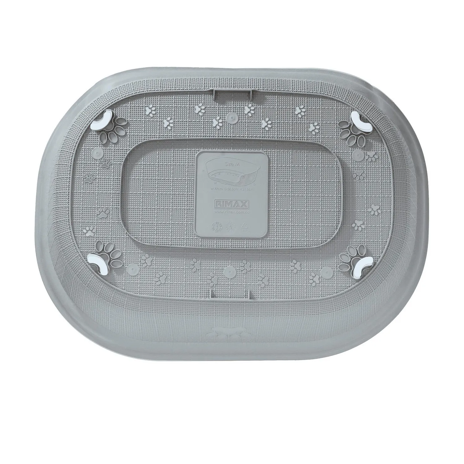 Cama para Mascotas Ovalada 78x56x22cm Grande Gris 4