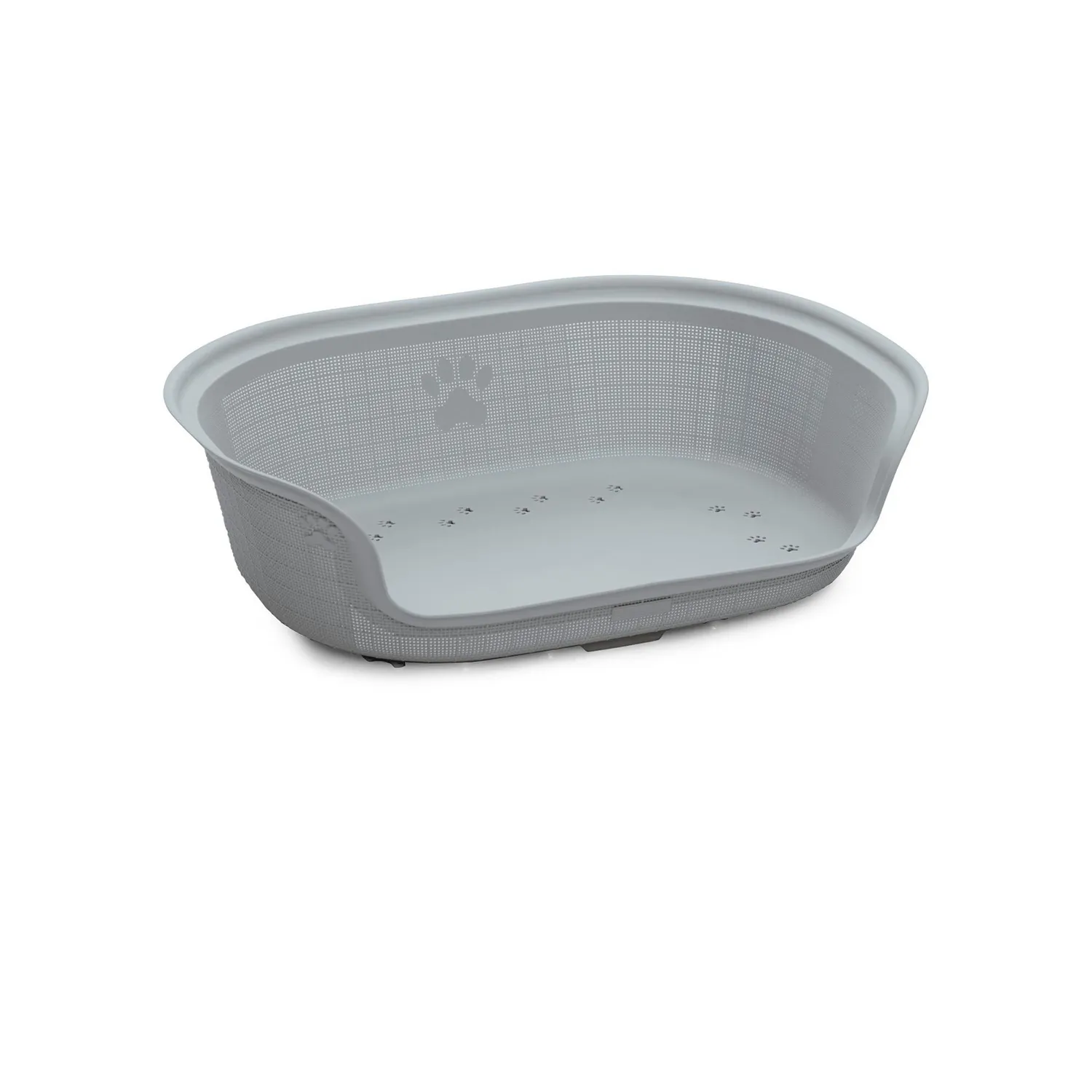 Cama para Mascotas Ovalada 78x56x22cm Grande Gris 7