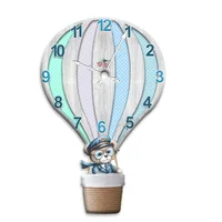 Reloj de Pared Kids Azul y Gris 25.3x40cm Irregular Análogo de Baterías