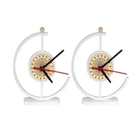 Set x 2 Relojes de Mesa Elegance Blanco 20x20cm Circular Análogo de Baterías