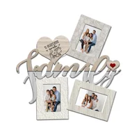 Cuadro Portarretrato Family Gris Claro 48.5x49.5cm Sin Marco y Con Vidrio Protector