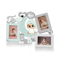 Cuadro Portarretrato Te Amo Bebé Gris y Verde 47.5x36cm Sin Marco y Con Vidrio Protector