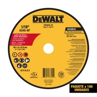 Disco de Corte para Metal 4-1/2 Pulgadas T1 1/8 x 7/8 Pulgadas Set X 100 Unidades