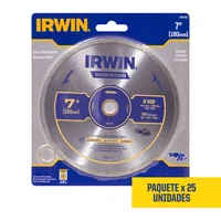 Disco Diamantado Continuo 7 Pulgadas (180 mm) Iw47701 Irwin Set X 25 Unidades