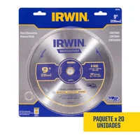 Disco Diamantado Continuo 9 Pulgadas (230 mm) Iw47901 Irwin Set X 20 Unidades