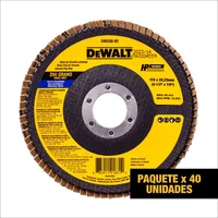 Disco Flap T29 4-1/2 x 7/8 Pulgadas Grano Z60 Dw8308-br Dewalt Set X 40 Unidades