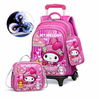Mochila Escolar Infantil 3 en 1 Morral 3d Alto Relieve con Ruedas