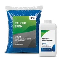 Piso Caucho Granulo Epdm 1 M2 1 cm Espesor Azul