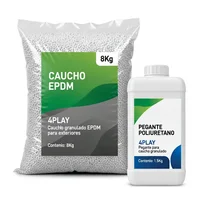 Piso Caucho Granulo Epdm 1 M2 1 cm Espesor Blanco