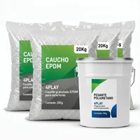 Piso Caucho Granulo Epdm 10 M2 1 cm Espesor Blanco