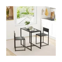 Juego de Mesa de Comedor con Sillas en Color Negro