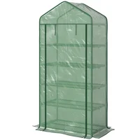 Invernadero Verde con 5 Estantes 193cm x 90cm x 48cm para Cultivo Interior