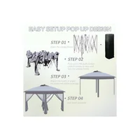 Carpa de Camping 12 Personas Gris Plegable para Exteriores