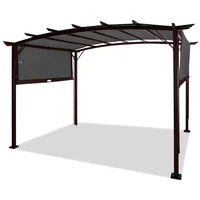 Toldo para Exteriores 360cm x 270cm Gris Oscuro con Cubierta Ajustable