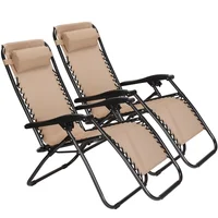Sillones Reclinables de Gravedad Cero Plegables para Patio y Playa