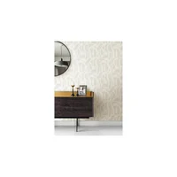 Papel Decorativo Geométrico Flock 1006 cm x 52 cm Blanco Hueso Scott Living Home
