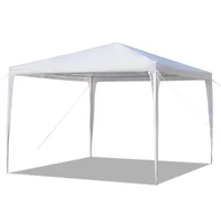 Carpa para Exteriores 300cm x 300cm Blanca Impermeable con Tubos Resistentes