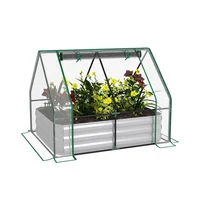 Mini Invernadero con Jardinera Elevada 127cm x 95cm x 92cm Transparente